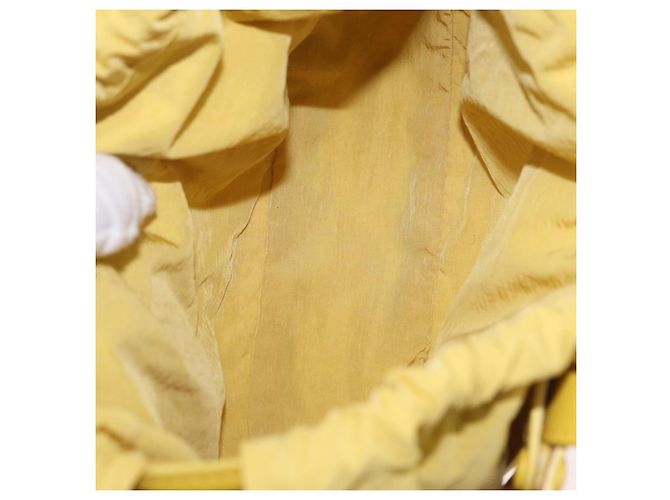 Bottega Veneta Shell Leather Large Amarelo - vista 5