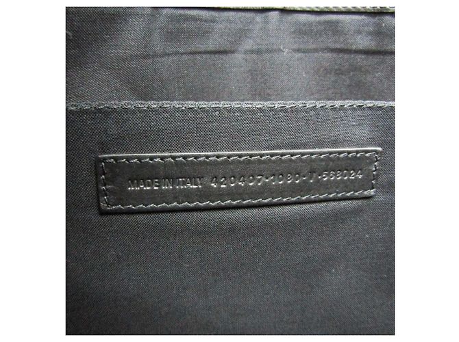 Balenciaga Navy Zip Canvas and Leather Medium Crudo - vista 5