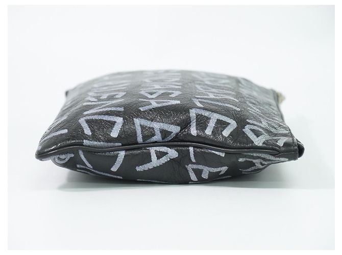 Balenciaga Graffiti Leather Nero - vista 3