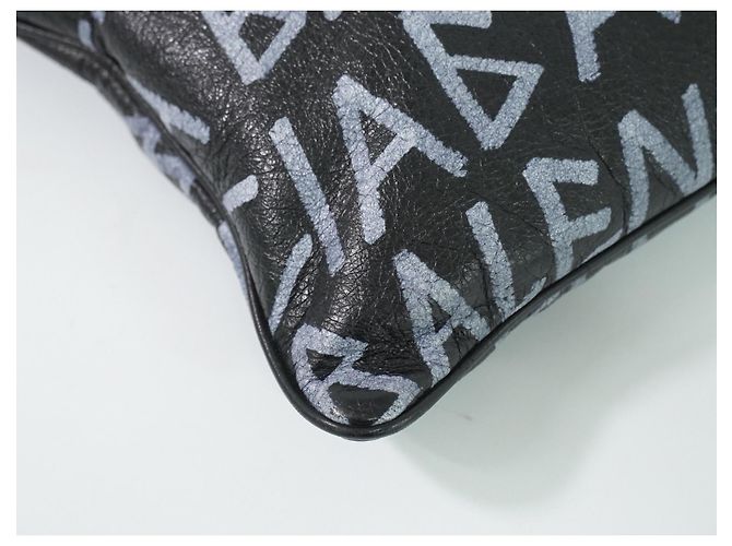 Balenciaga Graffiti Leather Nero - vista 6