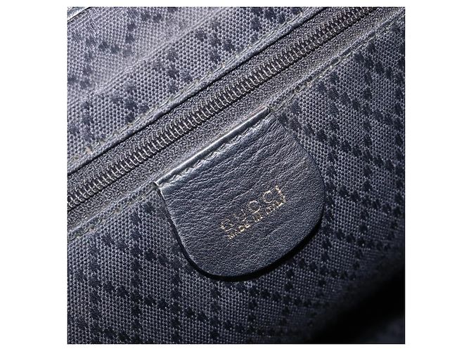 Gucci Vintage Bamboo Leather Medium Noir - vue 6