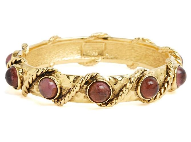 Chanel Set Bracciali Vintage Gripoix e Logo CC D'oro - vista 2