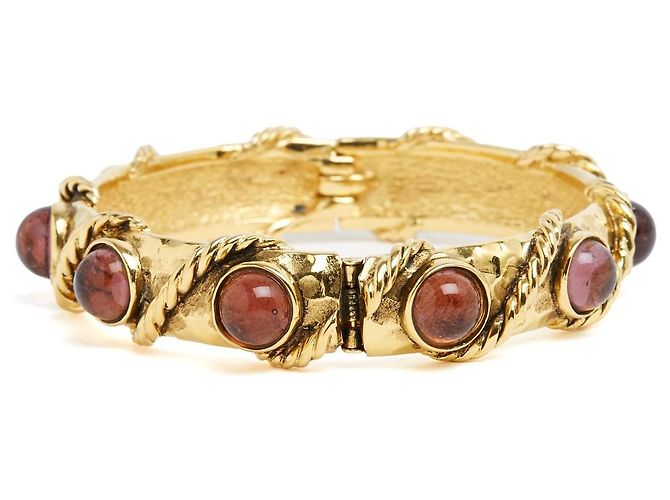Chanel Set Bracciali Vintage Gripoix e Logo CC D'oro - vista 4
