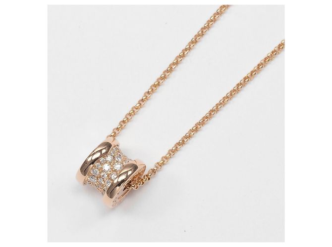 Bulgari Pendente Bvlgari B.Zero1 in oro rosa 18K con diamanti D'oro - vista 2