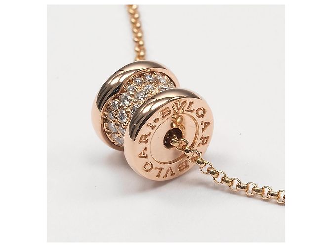 Bulgari Pendente Bvlgari B.Zero1 in oro rosa 18K con diamanti D'oro - vista 3
