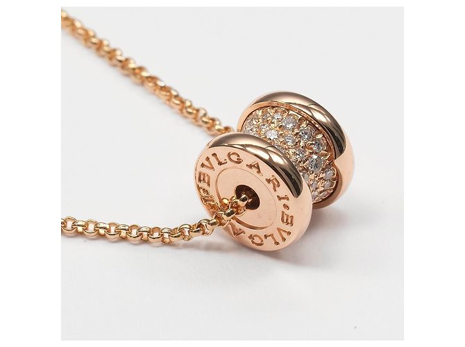 Bulgari Pendente Bvlgari B.Zero1 in oro rosa 18K con diamanti D'oro - vista 4