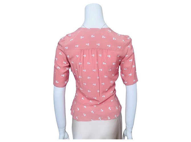 Rouje Paris Blusa Peplum Viscosa Estampado Floral Rosa - vista 4