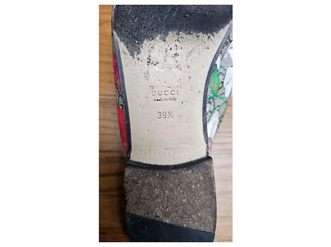 Gucci Princetown Mules stampa floreale Rosa Rosso Blu Multicolore Verde Giallo Monogramma - vista 4