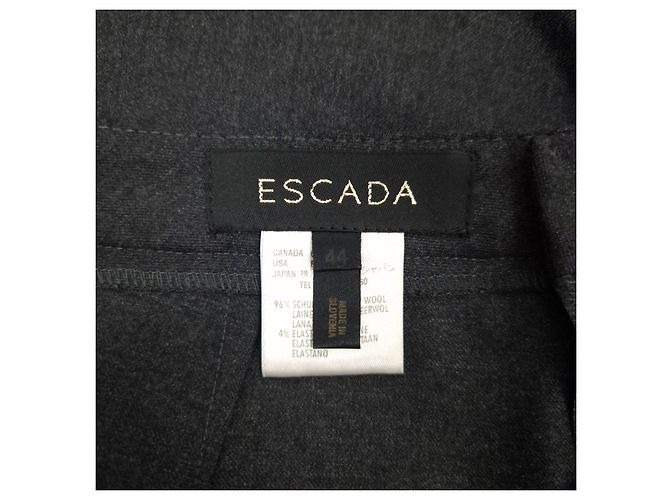 Escada Curvy Grey Wool Trousers - view 3