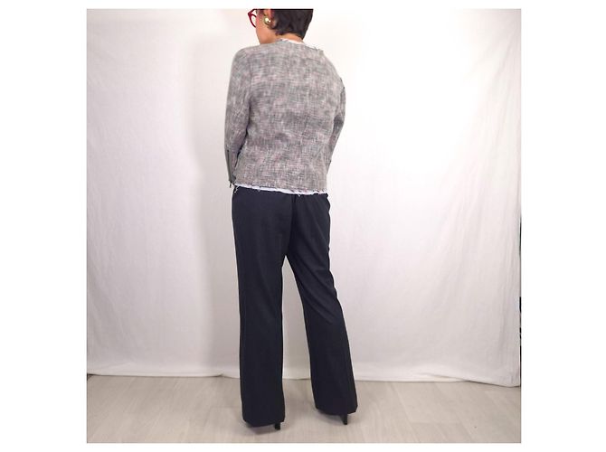 Escada Curvy Grey Wool Trousers - view 7