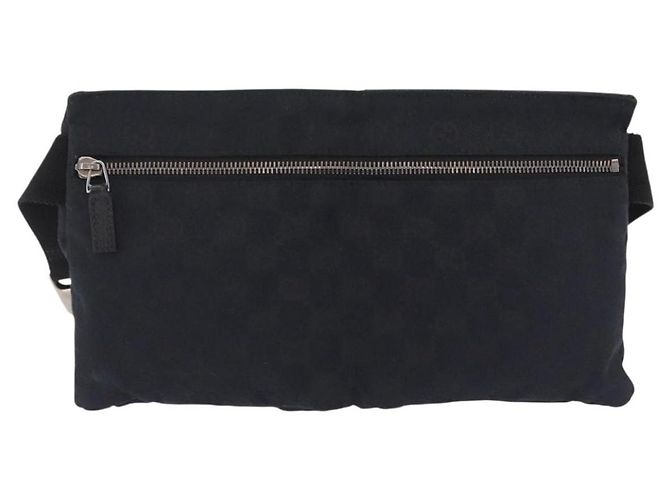 Cinturón Gucci Vintage Double Web de lona Negro - vista 2