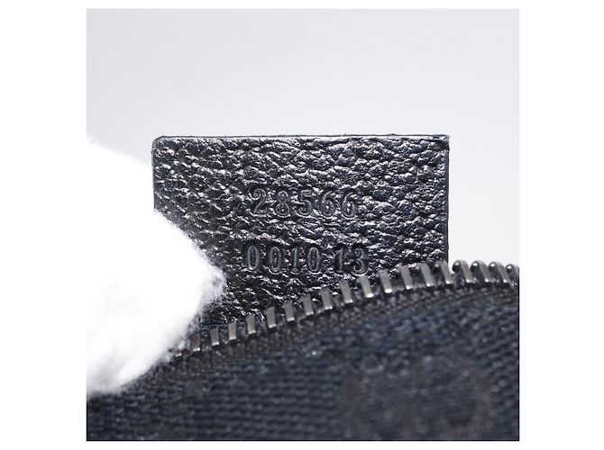 Cinturón Gucci Vintage Double Web de lona Negro - vista 7