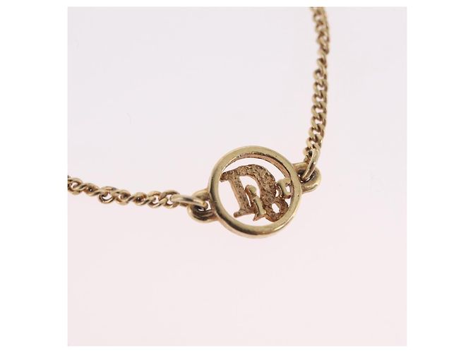 Christian Dior Vintage logo Metal Doré - vue 3