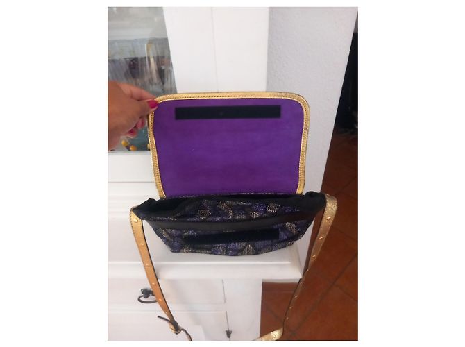 Dolce & Gabbana lila Wildleder Schultertasche mit Strass Golden - Ansicht 3