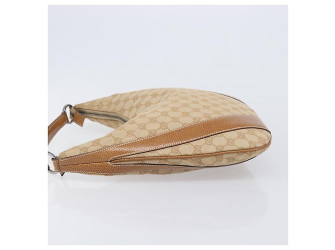 Gucci Vintage Zip Hobo GG Canvas with Leather Large Beige - Ansicht 4