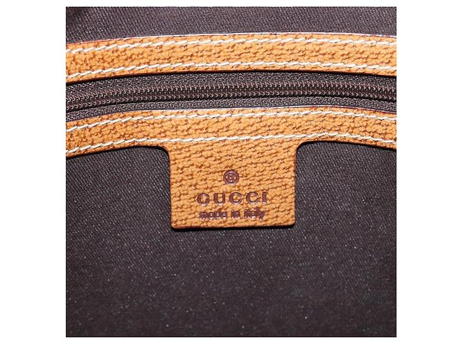 Gucci Vintage Zip Hobo GG Canvas with Leather Large Beige - Ansicht 6