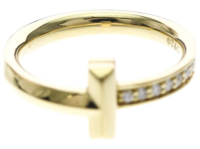 Tiffany & Co. T1 Ring 18K Gelbgold mit Diamanten Narrow Golden - Ansicht 5