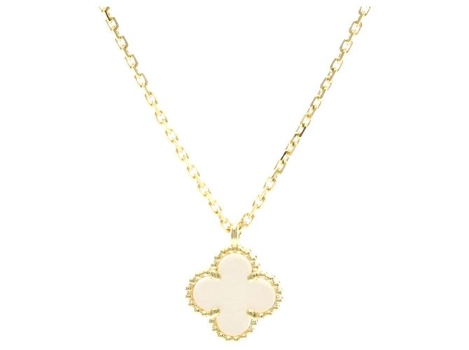 Pendente Sweet Alhambra Van Cleef & Arpels Oro Giallo 18K e Madreperla D'oro - vista 2