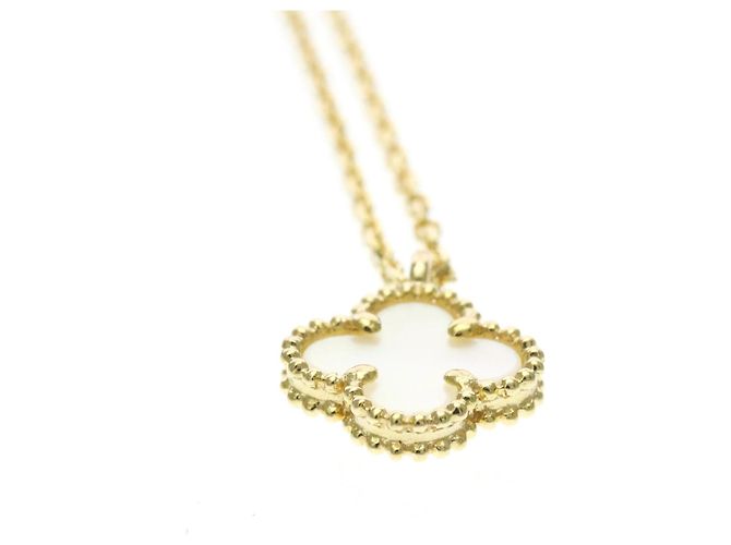 Pendente Sweet Alhambra Van Cleef & Arpels Oro Giallo 18K e Madreperla D'oro - vista 5