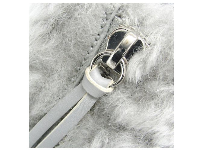 Balenciaga Papier A6 Zip Around Classic Studs Shearling Braun - Ansicht 7