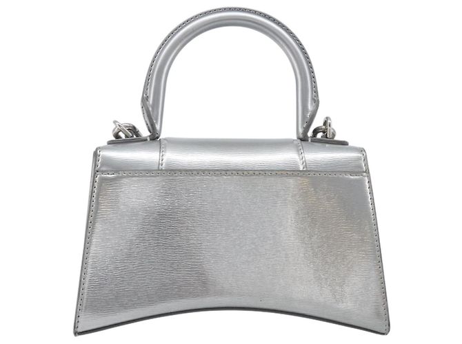 Balenciaga Hourglass Top Handle Leather Small Silber - Ansicht 2