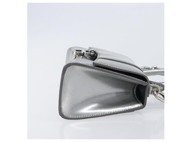Balenciaga Hourglass Top Handle Leather Small Silber - Ansicht 3