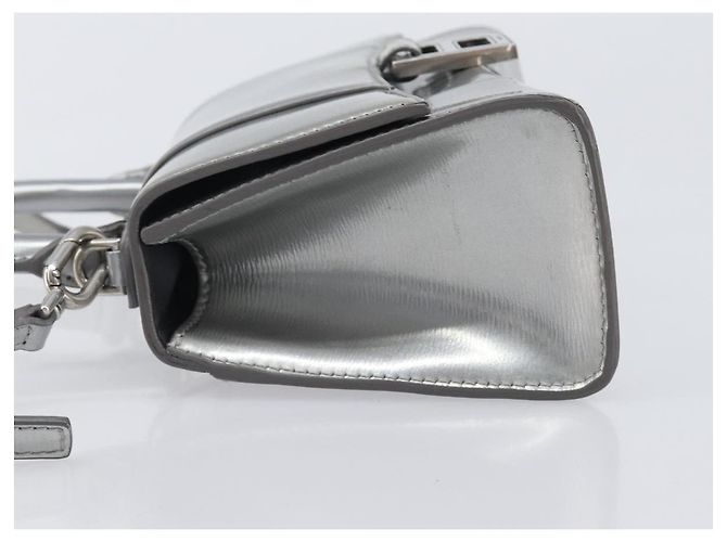 Balenciaga Hourglass Top Handle Leather Small Silber - Ansicht 4