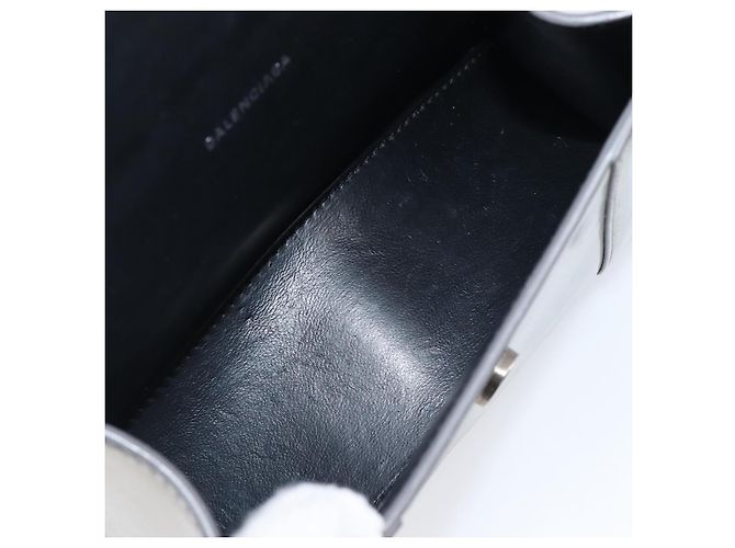 Balenciaga Hourglass Top Handle Leather Small Silber - Ansicht 5
