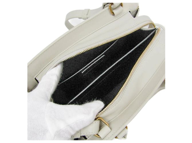 Autre Marque Saint Laurent East Side Smooth Leather Small Weiß - Ansicht 3