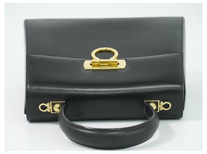 Salvatore Ferragamo Convertible Top Handle Leather Nero - vista 6