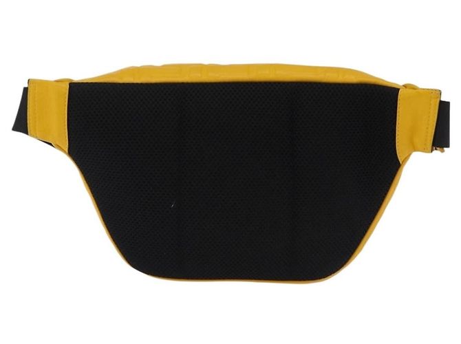 Fendi Cuir embossé Zucca avec fermeture éclair à la taille Jaune - vue 2