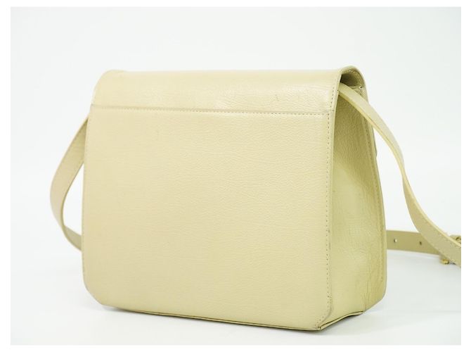 Autre Marque Saint Laurent Uptown Leather Mini Bege - vista 2