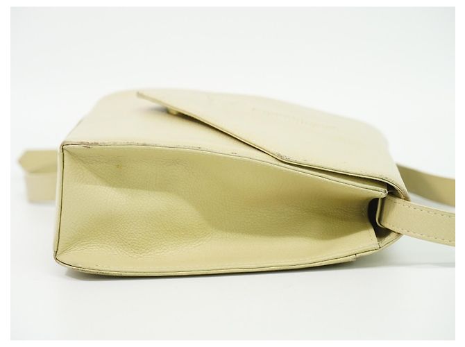 Autre Marque Saint Laurent Uptown Leather Mini Bege - vista 3