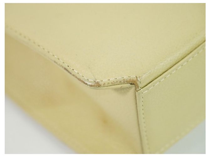 Autre Marque Saint Laurent Uptown Leather Mini Bege - vista 6