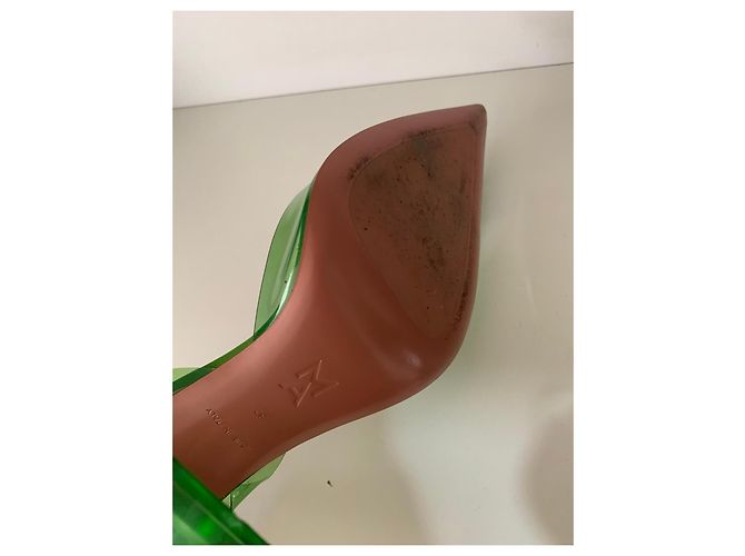 Amina Muaddi Sandali Slingback Begum Verdi Verde - vista 6