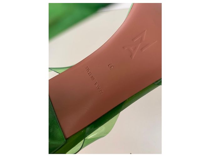 Amina Muaddi Sandali Slingback Begum Verdi Verde - vista 7