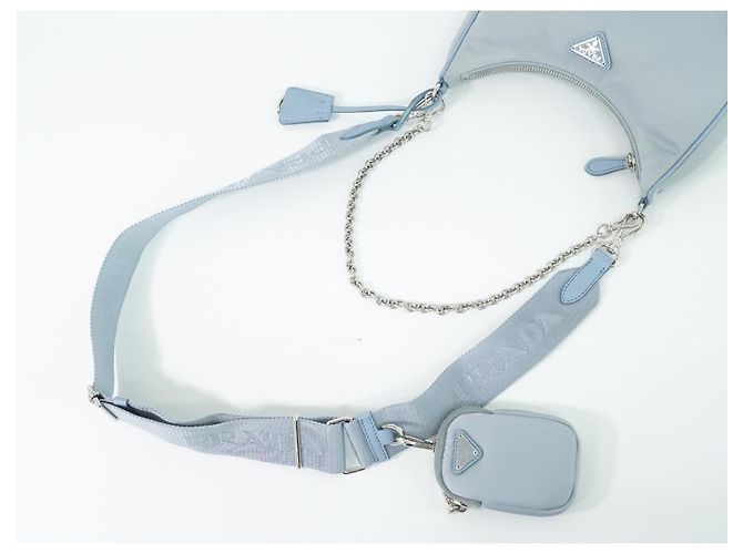 Prada Re-Edition 2005 Tessuto Small Azul - vista 7