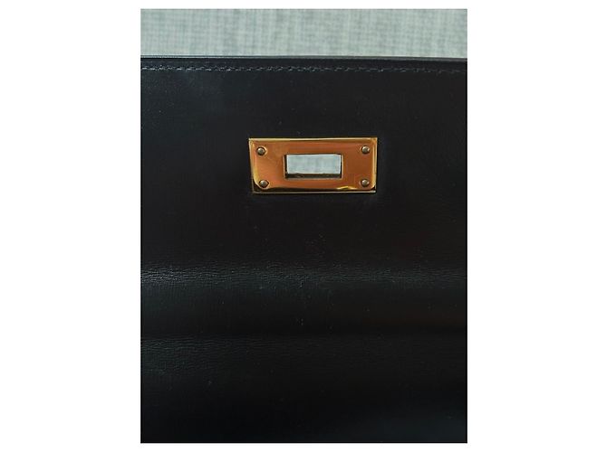 Hermès Kelly 28 Sellier Handtasche in Schwarz - Ansicht 12