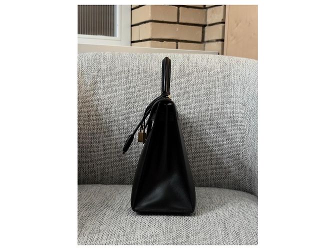Hermès Kelly 28 Sellier Handtasche in Schwarz - Ansicht 16