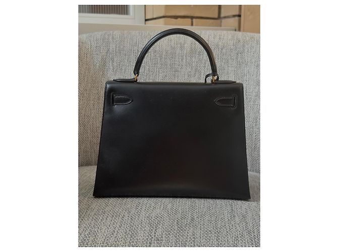 Hermès Kelly 28 Sellier Handtasche in Schwarz - Ansicht 3