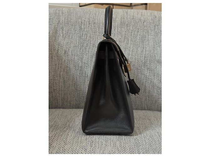 Hermès Kelly 28 Sellier Handtasche in Schwarz - Ansicht 4