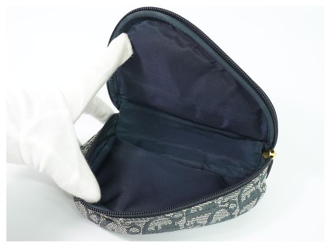 Christian Dior Saddle Zip Diorissimo Canvas Blu navy - vista 4