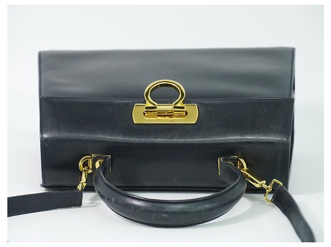 Salvatore Ferragamo Convertible Top Handle Leather Blu navy - vista 6