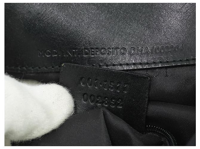 Gucci Vintage Bamboo Hobo Nylon Medium Schwarz - Ansicht 6