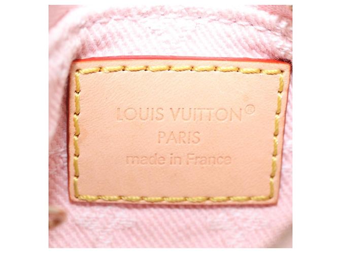LOUIS VUITTON Monogram Denim Pochette Cles Portamonete Rosa M13208 Auth ka6496M Monogramma - vista 10