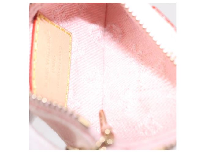 LOUIS VUITTON Monogram Denim Pochette Cles Portamonete Rosa M13208 Auth ka6496M Monogramma - vista 11