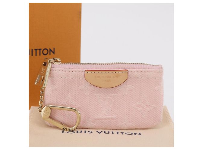 LOUIS VUITTON Monogram Denim Pochette Cles Portamonete Rosa M13208 Auth ka6496M Monogramma - vista 12