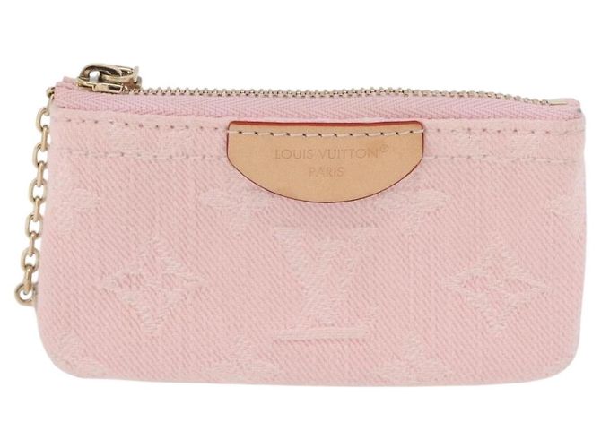 LOUIS VUITTON Monogram Denim Pochette Cles Portamonete Rosa M13208 Auth ka6496M Monogramma - vista 13