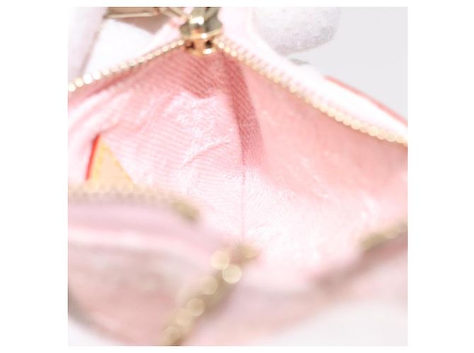 LOUIS VUITTON Monogram Denim Pochette Cles Portamonete Rosa M13208 Auth ka6496M Monogramma - vista 19