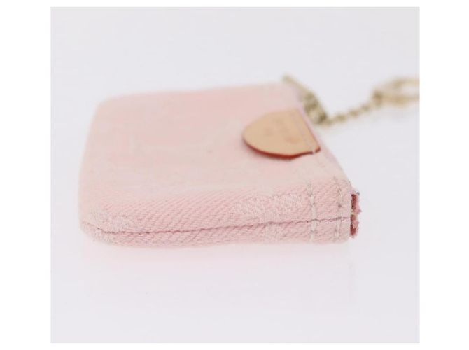 LOUIS VUITTON Monogram Denim Pochette Cles Portamonete Rosa M13208 Auth ka6496M Monogramma - vista 3